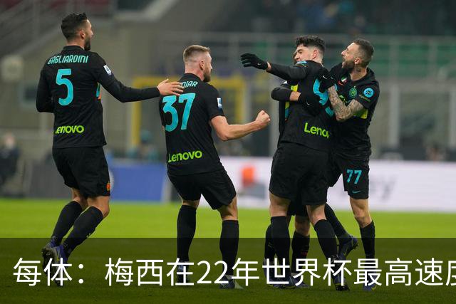 每体：梅西在22年世界杯最高速度是29.8km/h，26年达到31km/h